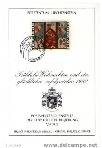 Liechtenstein Glückwunschkarte / Christmas Card 1979 - Madonna - Stamped Stationery