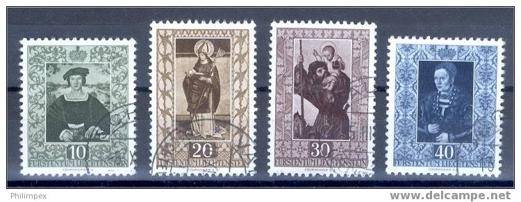 LIECHTENSTEIN, 2 SETS FAMOUS PAINTINGS 1952-53 USED - Usati