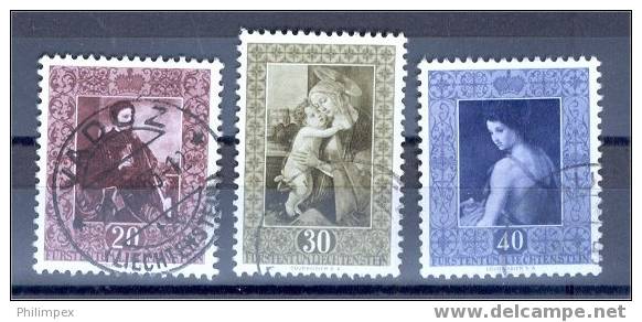 LIECHTENSTEIN, 2 SETS FAMOUS PAINTINGS 1952-53 USED - Used Stamps