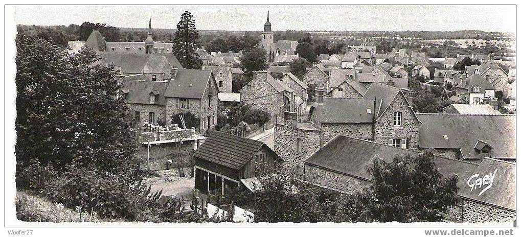 Cpsm Noir Et Blanc Dentelé LAMBALE Vue Générale - Lamballe