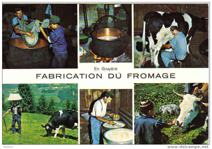 Carte Postale De Suisse   Gruyères  Fabrication Du Fromage - Gruyères