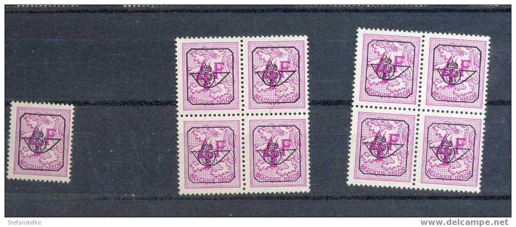 Belgie Ocb Nr : Lot Uit Reeks 60 V796 Wit Papier ** (zie Scan) Potloodstreep Op 1 Zegel - Typo Precancels 1967-85 (New Numerals)