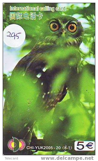 UIL HIBOU Owl EULE Op Telefoonkaart (295) - Uilen