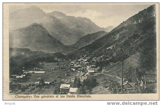 Canton Du Valais  Champéry Vue Générale Et Les Dents Blanches - Champéry