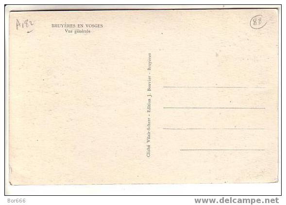 GOOD OLD FRANCE POSTCARD - BRUYERES En VOSGES - Vue Generale - Bruyeres