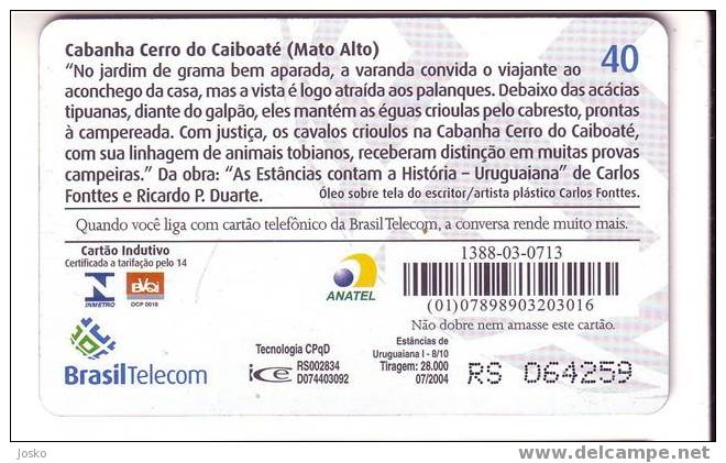 Brasil - Horse - Caballo - Cheval - Cavallo - Chevals - Pferd - Horses - Chevales - RARE Card , Tirage Only 28.000 Ex. - Brésil