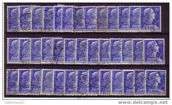 FRANCE - 1011B Obli (39 Timbres) - 1955-1961 Marianne De Muller