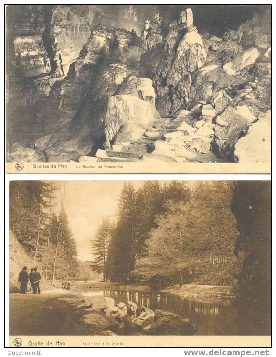 Belgique.Lot De 2 Cpa.Grotte De Han. - Rochefort