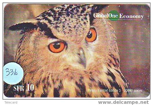 HIBOU EULE OWL UIL BUHO GUFO Telecarte (336) - Águilas & Aves De Presa