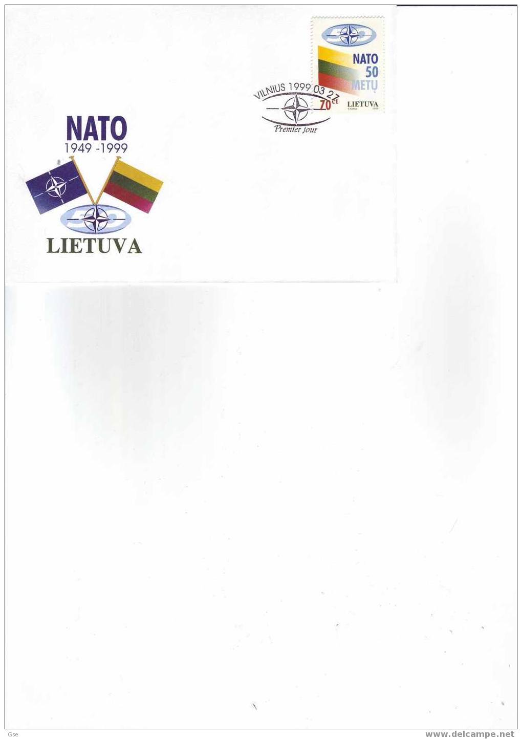 LITUANIA 1999 - FDC - Annullo Speciale Illustrato - NATO - OTAN