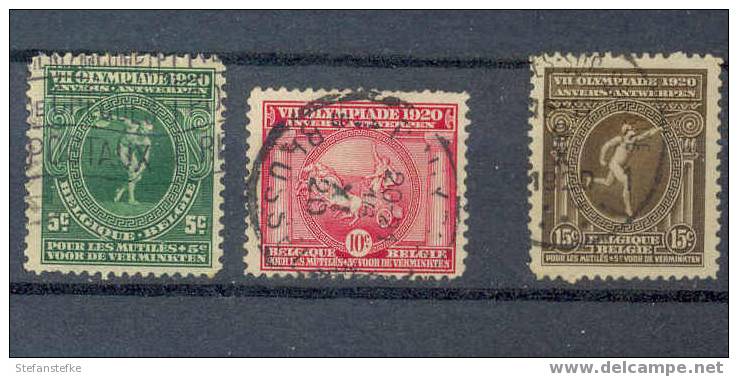 Belgie Ocb Nr :  179 - 181 Gestempeld (zie Scan) - Verano 1920: Amberes (Anvers)