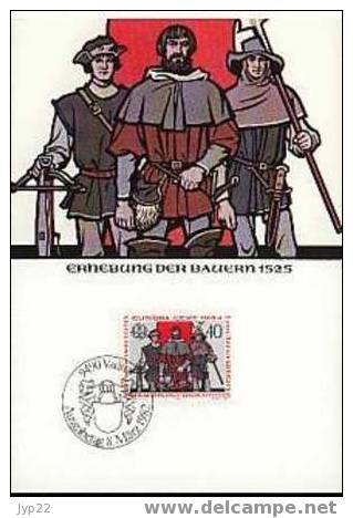 Liechtenstein Lot 2 CM 1er Jour FDC Europa 1982 Faits Historiques - Insurrection Des Paysans & Principauté Impériale - 1982