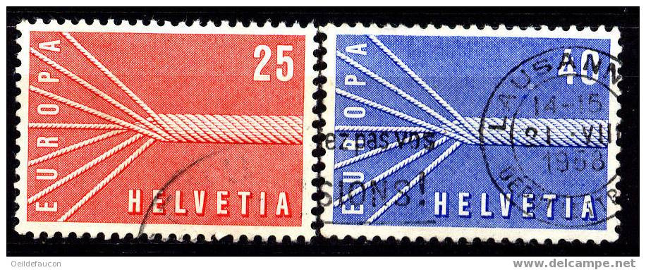 SUISSE - Yvert - 595/96 - Cote 1 € - 1957