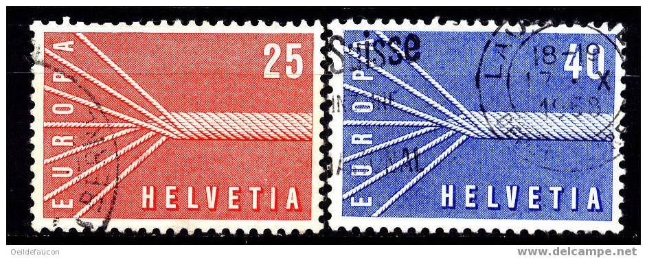 SUISSE - Yvert - 595/96 - Cote 1 &euro; - 1957