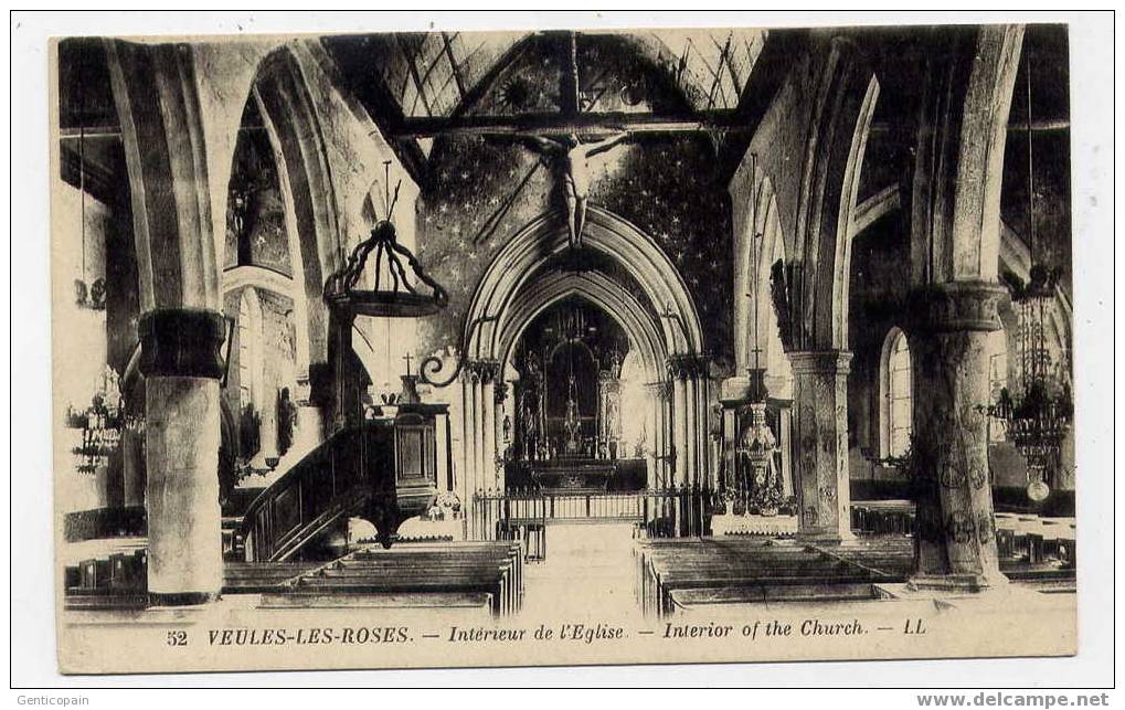 H138 - VEULES-les-ROSES - Intérieur De L'église (1919) - Veules Les Roses