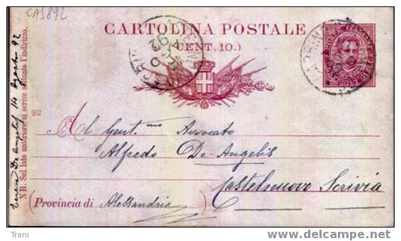 CAPRINO BERGAMASCO - Anno 1892 - Stamped Stationery