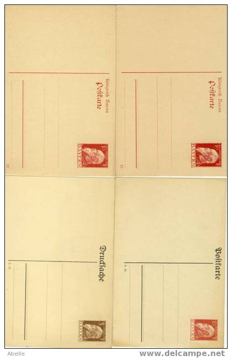 8 CARTES POSTALE  Bayern   XX - Interi Postali