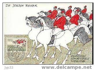 Liechtenstein Lot 4 CM 1er Jour FDC Jeux Olympiques D´Eté Séoul Corée Du Sud Cyclisme Gymnastique Course Equitation - Estate 1988: Seul