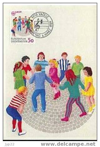 Liechtenstein Lot 2 CM 1er Jour FDC Europa 1989 Jeux D'Enfants Le Chat Et La Souris Cache-cache - 1989