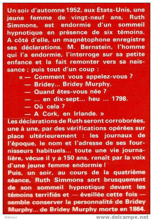 A La Recherche De Bridey Murphy - Collection J'AI LU N°A 212 - L'aventure  Myst. - Morey Bernstein - Fantasy