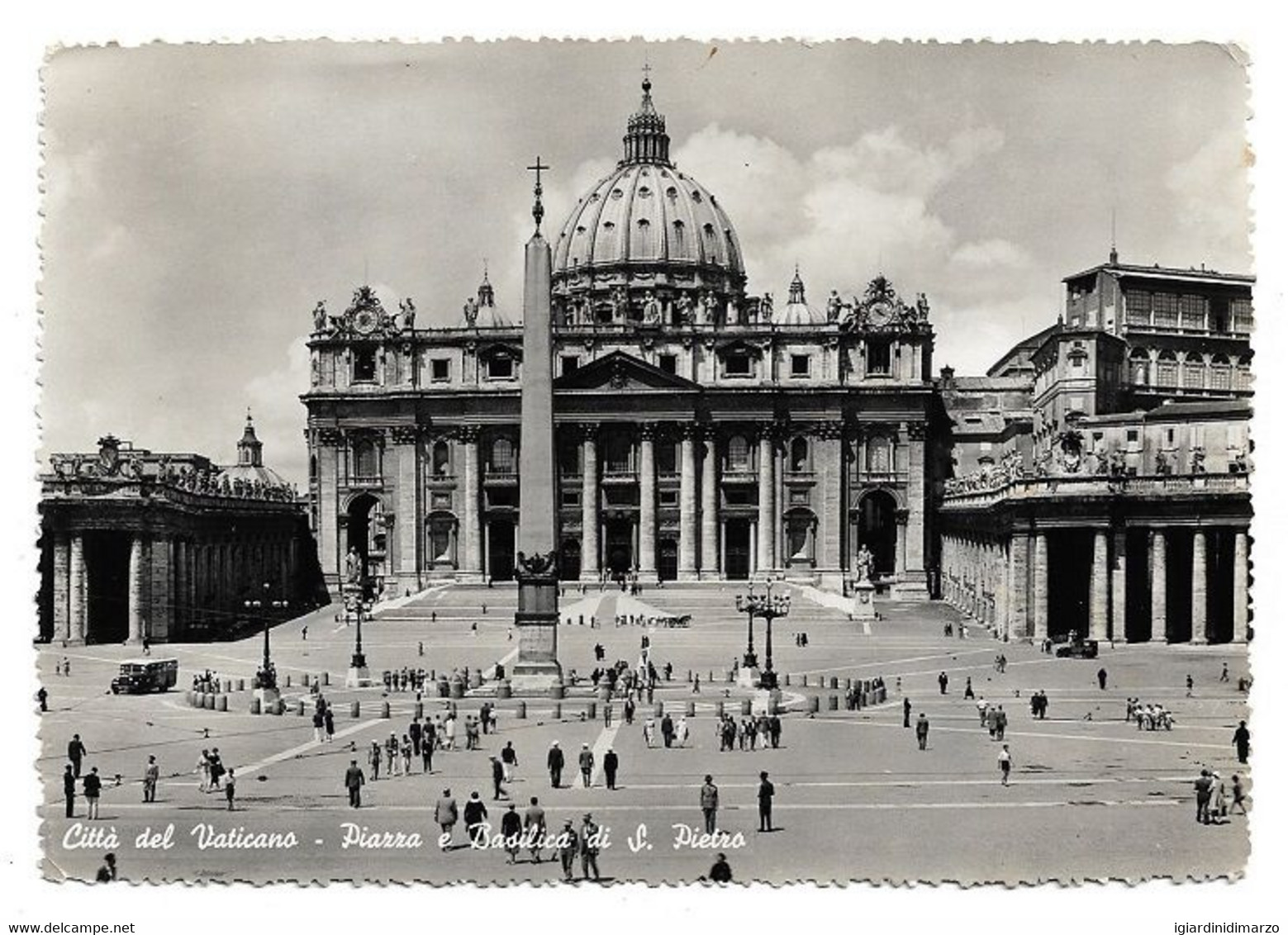 ROMA 1950-Città Del Vaticano-Piazza E Basilica Di S.Pietro-viaggiata Con Annullo ROMA ANNO SANTO-in Ottime Cond.-DC0252. - San Pietro