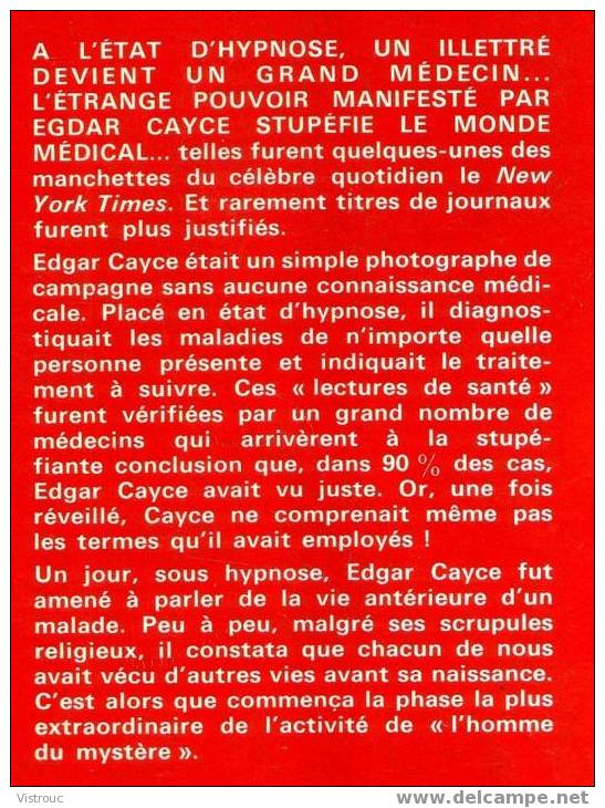 L'homme Du Mystère Edgar CAYCE - Collection J'AI LU N°A232 - L'aventure  Myst. - Joseph MILLARD - Fantastic