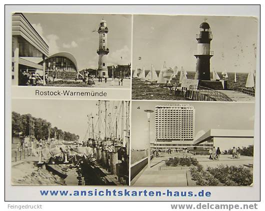 D 3414 - Rostock Warnemünde - S/w Foto MBk, Gel. - Rostock