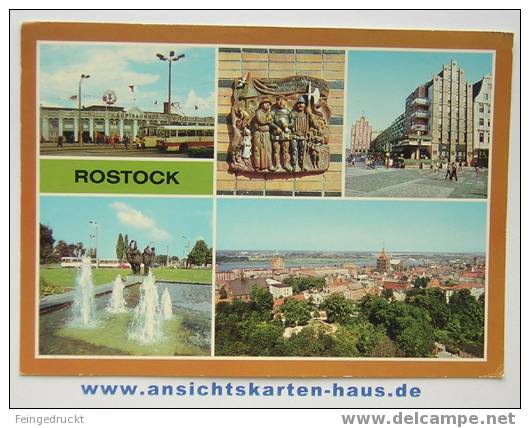 D 3415 - Rostock -  Color MBk, Gelaufen - Rostock