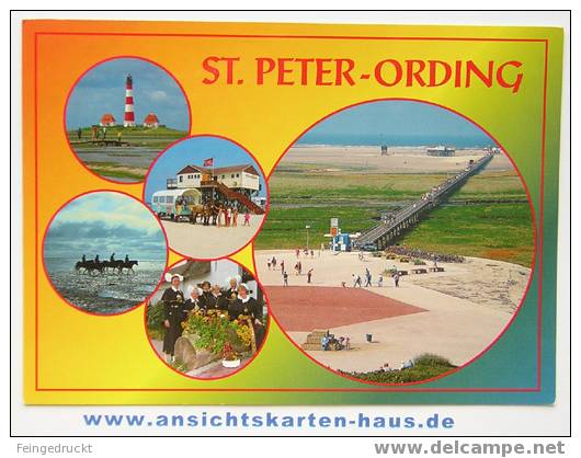 D 3417 - St. Peter-Ording - Color MBk, Gelaufen Mit Sondermarke - St. Peter-Ording