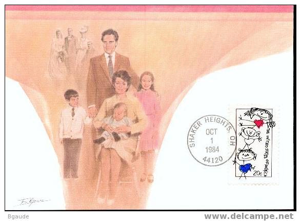 ETATS UNIS CARTE MAXIMUM NUM.YVERT  1551 LA FAMILLE - Maximum Cards