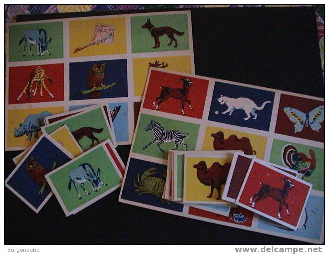 Maternelle / Ancien JEU De LOTO ANIMAUX/ 5 CARTONS COMPLETS/crabe, Chameau, Chèvre , Chat.... - Other & Unclassified