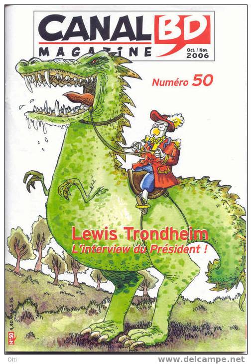 CANAL BD Magazine #50 - Lewis Trondheim (couverture + Itw. 4 Pages) + Actualités 0ct./Nov. 2006 - CANAL BD Magazine