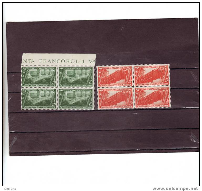 Italia Regno - N. E17/18** In Blocco Di 4v.    (Sassone) 1932  Marcia Su Roma - Express Mail