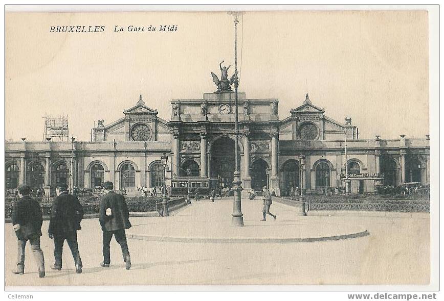 Brussel La Gare Du Midi Animé + Tram (d688) - Chemins De Fer, Gares