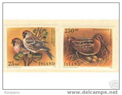 1995 ICELAND BIRDS 2V(HIGH VALUE) - Altri & Non Classificati