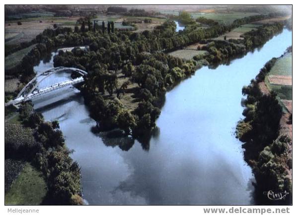 Cpsm Peyrehorade (40 , Landes ) Vue Aérienne , Pont De La Gravette , Ed Cim - Peyrehorade