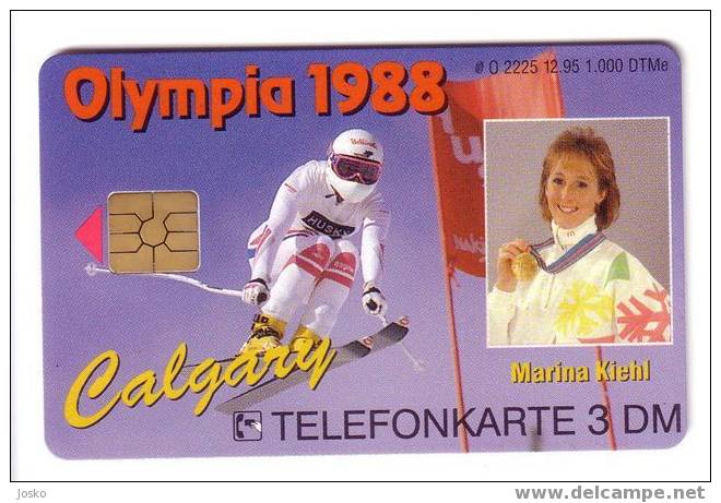 CALGARY 1988. - Winter Olympic Games , Canada ( Germany Mint And Rare Card Only 1000. Ex. ) Jeux Olympiques M. Kiehl - Olympische Spiele