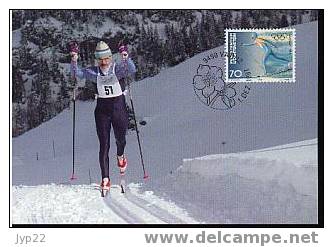 Liechtenstein Lot 3 CM 1er Jour FDC Jeux Olympiques D'Hiver Nagano 1998 Ski De Fond Slalom Descente - Invierno 1998: Nagano