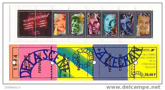 CARNET NON PLIE NEUF  : ARTISTES FRANCAIS 1994. - Commemoratives