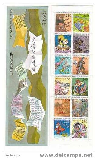 CARNET NON PLIE NEUF  : LE PLAISIR D'ECRIRE  1993 - Commemoratives