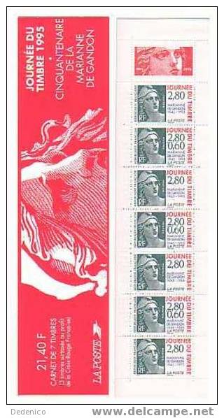 CARNET NON PLIE NEUF  : MARIANNE DE GANDON 1995 - Stamp Day