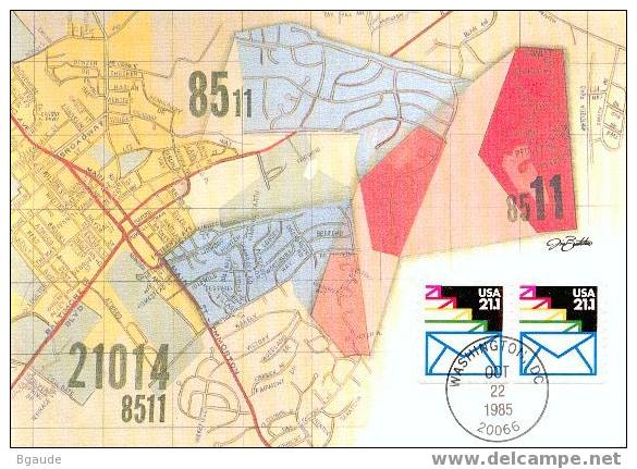 ETATS UNIS CARTE MAXIMUM NUM.YVERT  1613 MESSAGE - Cartes-Maximum (CM)