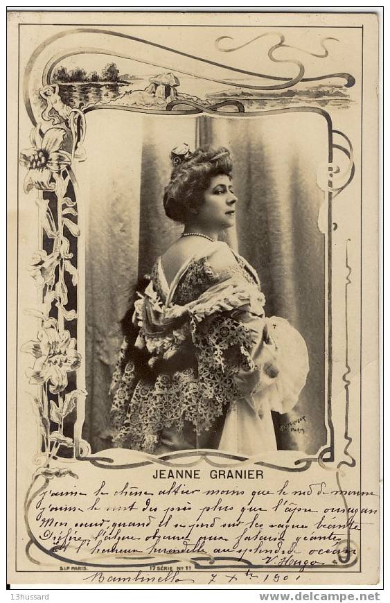 Carte Comédienne De Théâtre Jeanne Granier - Photographie Reutlinger. - Artisti