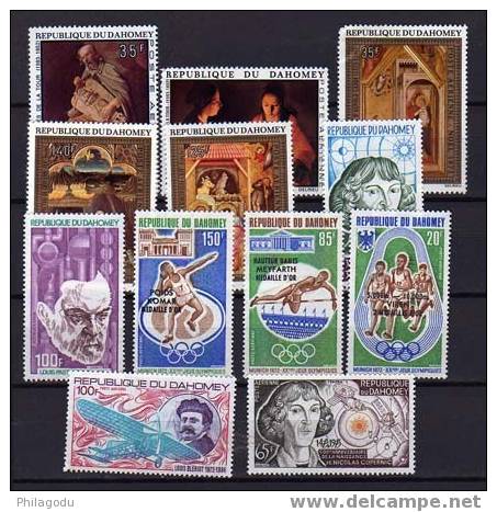 Dahomey 1972-73, Médailles Des Jeux De Munich, Louis Pasteur, Noël De Giotto,++, (25509**) - Other & Unclassified