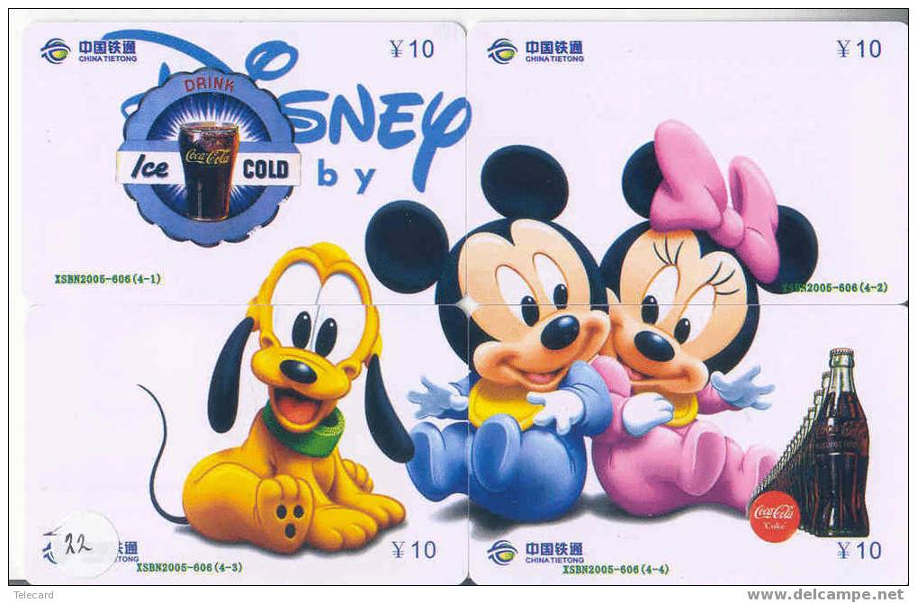 4 Puzzle DISNEY De Télécartes And Coca Cola.  4 Phonecards DISNEY In Puzzle And Coca Cola. (22) - Puzzles