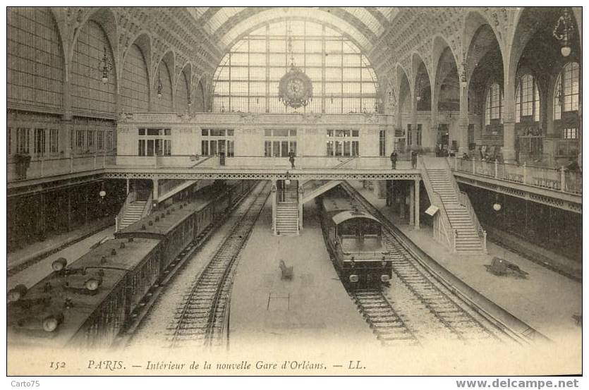 PARIS - CHEMIN DE FER - TRAIN - Intérieur De La Gare D'Orléans - Stazioni Con Treni