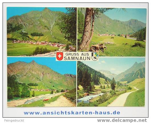 D 3497 - Gruss Aus Samnaun - Color MBk Mit Wappen, Frankiert - Samnaun