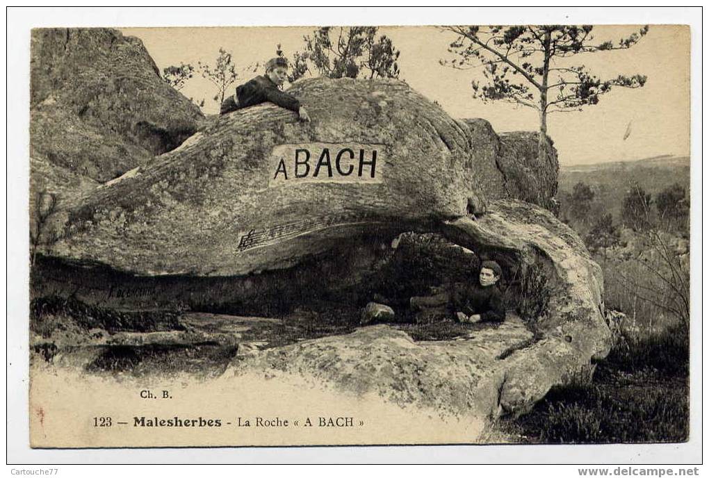 J2 - MALESHERBES - La Roche "A BACH" - Jolie Carte Animée De 1917 - Malesherbes