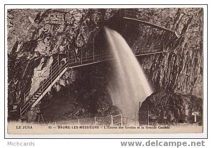 CPA 39 Baume Les Messieurs - Entree Des Grottes, Grande Cascade - Baume-les-Messieurs