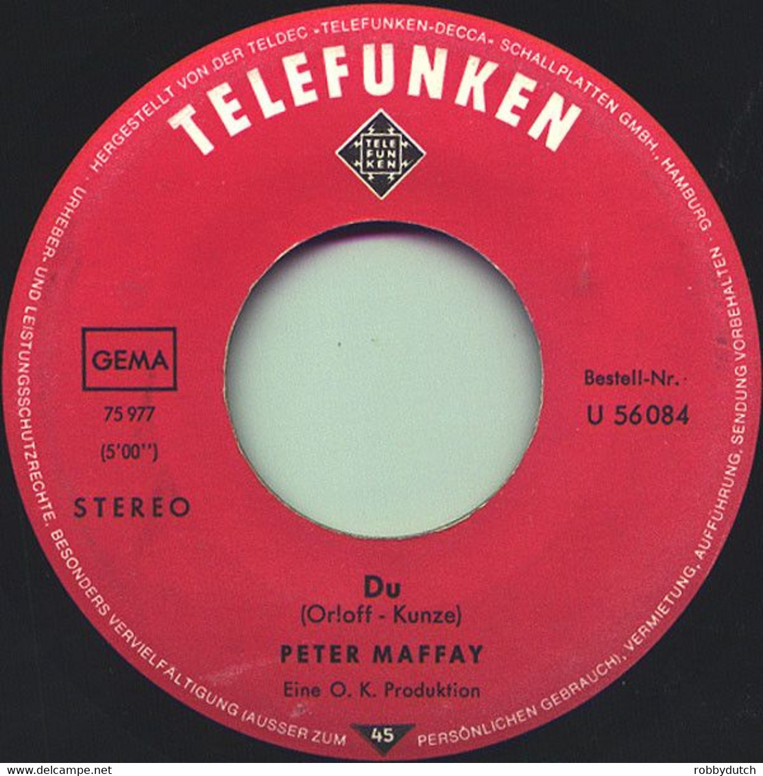 * 7" * PETER MAFFAY - DU (1972) - Sonstige - Deutsche Musik